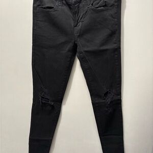 American Eagle Outfitters Black Distressed Skinny Jeans